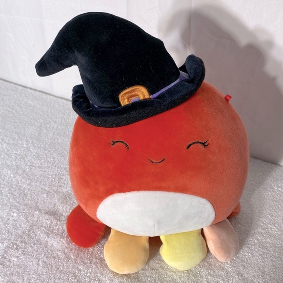 Squishmallows Orange Detra The Octopus W Witch Hat Halloween Plush - Picture 2 of 12